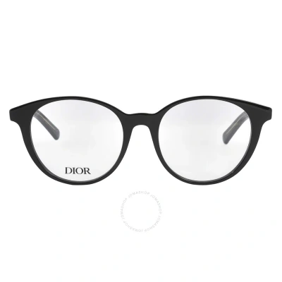 Dior Demo Oval Ladies Eyeglasses Cd50021i 001 51 In Black
