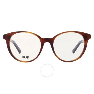 Dior Demo Oval Ladies Eyeglasses Cd50021i 053 51 In N/a