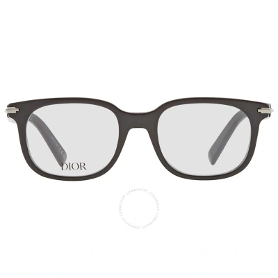 Dior Demo Rectangular Men's Eyeglasses Blacksuito S6i 1000 55 In Black