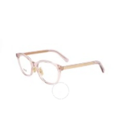 Dior Demo Square Ladies Eyeglasses Cd50024j 072 53 In Ink / Pink