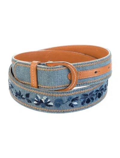 Pre-owned Dior Denim Belt In Blue