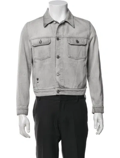 Pre-owned Dior Denim Jacket In Grey
