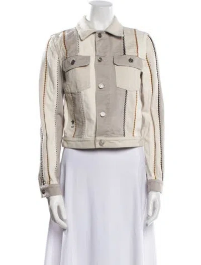 Pre-owned Dior Denim Jacket In Neutral