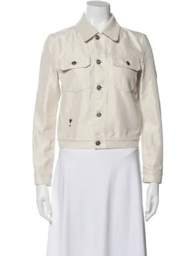 Pre-owned Dior Denim Jacket In Neutrals