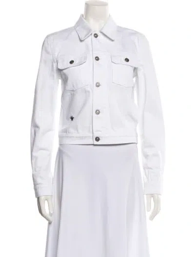 Pre-owned Dior Denim Jacket In White