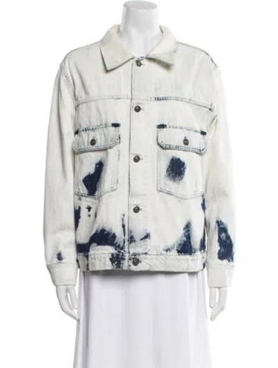 Pre-owned Dior Denim Jacket In White