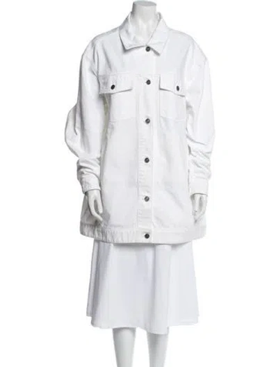 Pre-owned Dior Denim Jacket In White