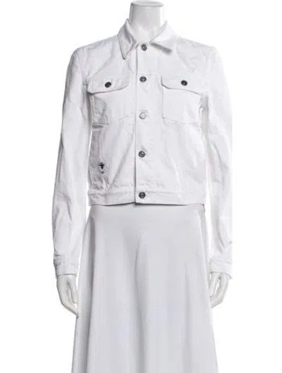 Pre-owned Dior Denim Jacket In White
