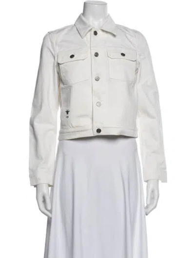 Pre-owned Dior Denim Jacket In White