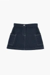 Dior Denim Madeleine Skirt With Patch Pockets