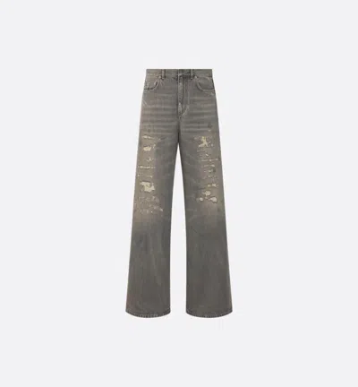 Dior Denim Pants Clothing In Gray