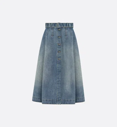 Dior Mid-length Flared Skirt In Blue