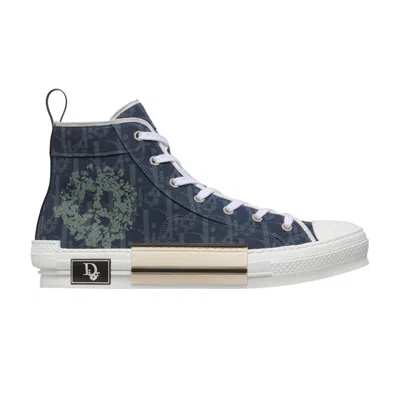 Pre-owned Dior Denim Tears X  B23 High ' Tears - Peace Sign' | Blue | Men's Size 37