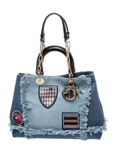 Pre-owned Dior Denim Tote In Blue