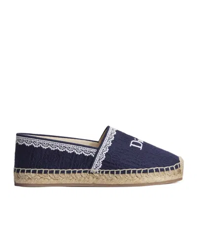 Dior Dentelle Espadrille In Blue