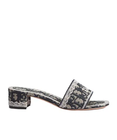Dior Dentelle Heeled Slide In Multi