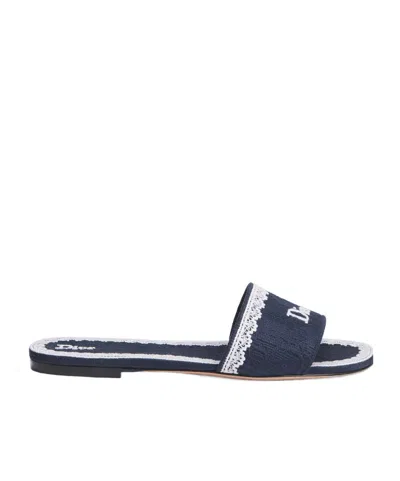 Dior Dentelle Slide In Blue