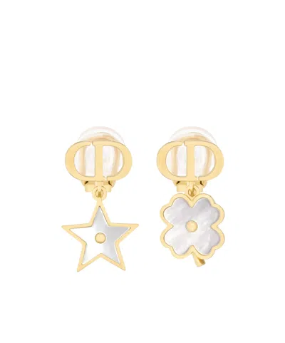 Dior Destiny Clip-on Earrings In Gold