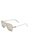 Dior Cd Diamond S9u Square Sunglasses, 58mm In Silver/gray Solid
