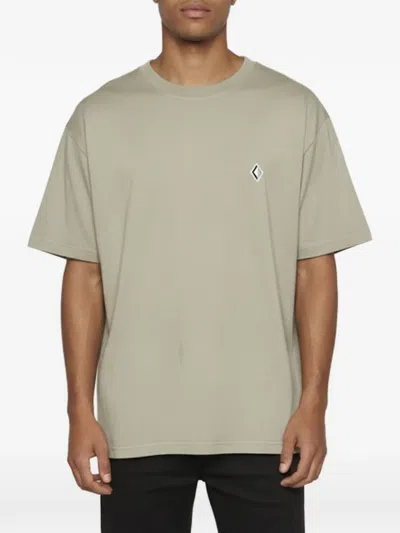 Pre-owned Dior Diamond-logo Cotton T-shirt In Green