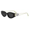 Dior 30montaigne B6i 51mm Oval Sunglasses In Black