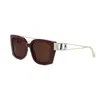 Dior 30montaigne S13i 53mm Square Sunglasses In Burgundy