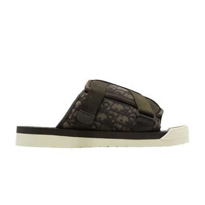 Pre-owned Dior Alpha Sandal ' Oblique - Ebony' | Brown | Men's Size 45