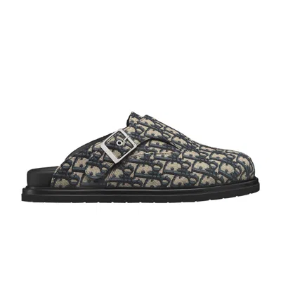 Pre-owned Dior Aqua Mule ' Oblique - Beige Black' | Tan | Men's Size 47