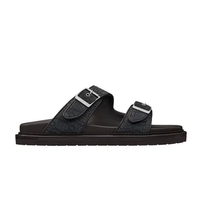 Pre-owned Dior Aqua Sandal ' Oblique - Black' | Men's Size 38