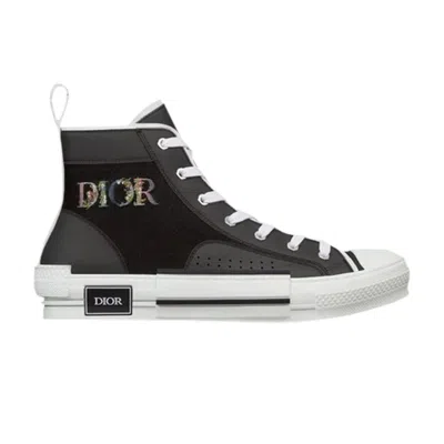 Pre-owned Dior B23 High 'black Flowers Embroidery' | Men's Size 40