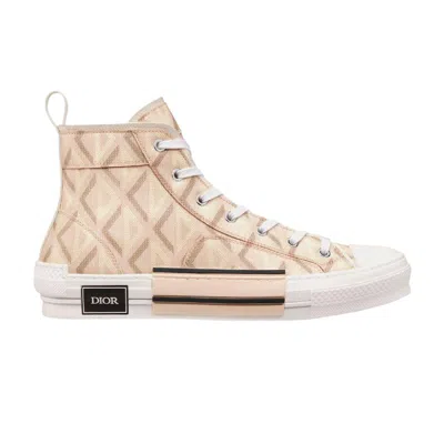 Pre-owned Dior B23 High 'cd Diamond - Beige' | Cream | Men's Size 41