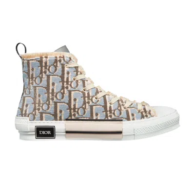 Pre-owned Dior B23 High ' Oblique - Grey Beige' | Men's Size 41 In Gray