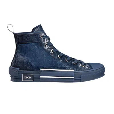 Pre-owned Dior B23 High 'raised  Oblique - Blue' | Men's Size 37
