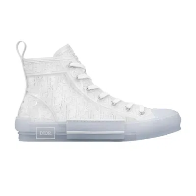 Pre-owned Dior B23 High 'raised  Oblique - Transparent White' | Men's Size 36