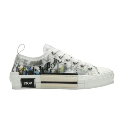 Pre-owned Dior B23 Low ' Oblique - Alex Foxton Print' | Blue | Men's Size 42