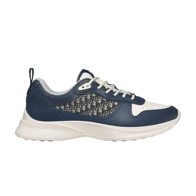 Pre-owned Dior B25 Runner ' Oblique - Navy Blue Cream' | Men's Size 45