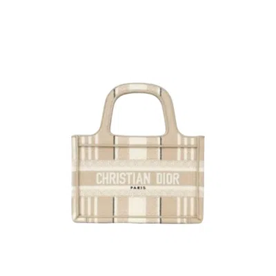 Dior Book Tote Micro Bag In Naturel Mu