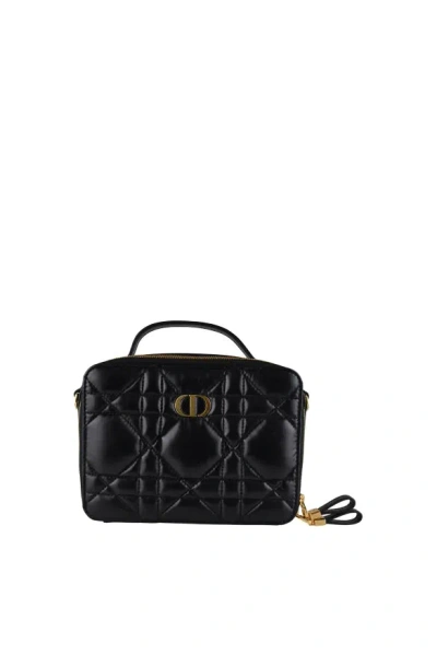 Dior Caro Box Bag In Black