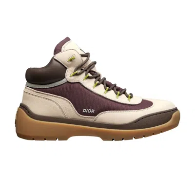 Pre-owned Dior Dean Ankle Boot 'beige Burgundy' | Cream | Men's Size 44 In White