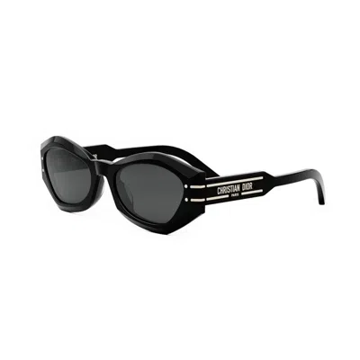 Dior The Signature B1u 55mm Butterfly Sunglasses In Black