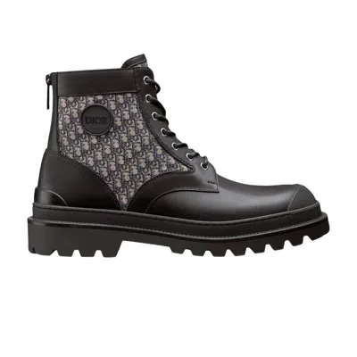 Pre-owned Dior Explorer Ankle Boot ' Oblique - Black' | Men's Size 40