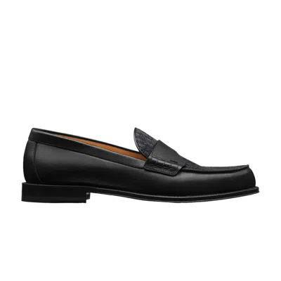 Pre-owned Dior Granville Loafer ' Oblique - Black' | Men's Size 45