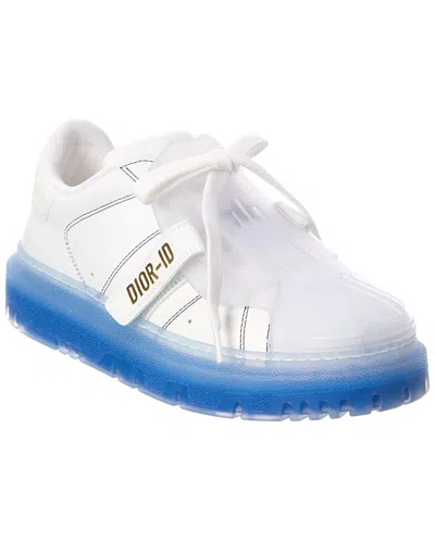 Dior -id Transparent Deep Blue Rubber Sole Sneakers White