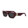 Dior Miss S1i 55mm Square Sunglasses In Burgundy