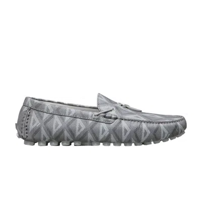 Pre-owned Dior Odeon Driver Loafer 'cd Diamond - Grey' | Men's Size 42 In Gray