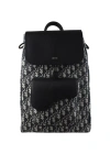 Dior Saddle Backpack In Black