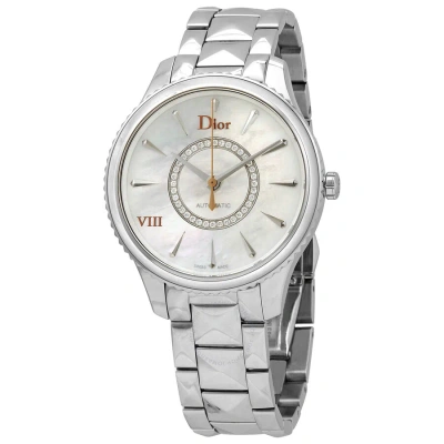 Dior Viii Montaigne Automatic Ladies Watch Cd153512m001 In Mother Of Pearl / White