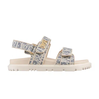 Pre-owned Dior Wmns Act Sandal ' Oblique - Chambray Blue' | Women's Size 37