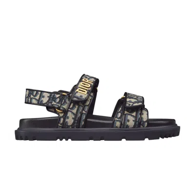 Pre-owned Dior Wmns Act Sandal ' Oblique - Deep Blue' | Black | Women's Size 36.5