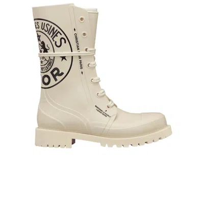 Pre-owned Dior Wmns Camp Ankle Boot 'l'union Fait La Force' | Cream | Women's Size 36
